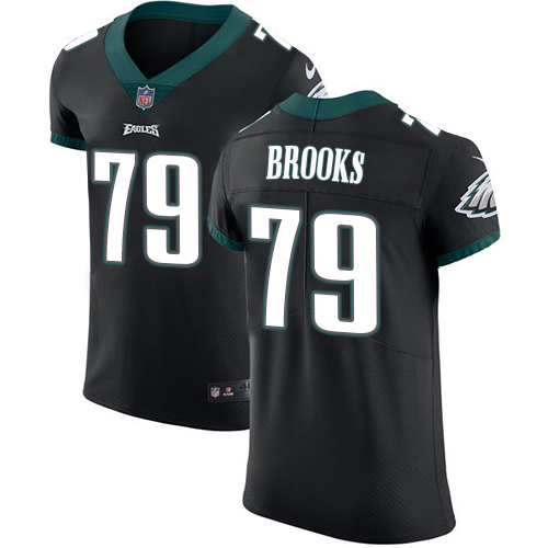Nike Eagles #79 Brandon Brooks Black Alternate Men's Stitched NFL Vapor Untouchable Elite Jersey - Click Image to Close